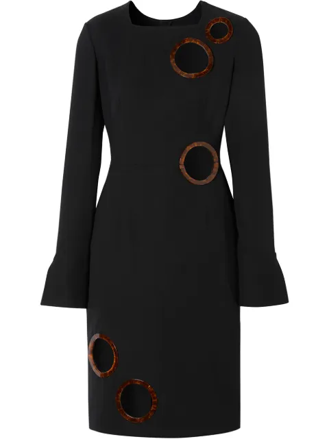 Burberry framed cut-out shift dress Black 4561669