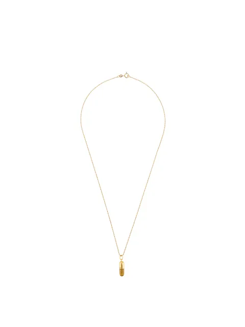 True Rocks Glitter Pill pendant necklace Gold GOLDGLITTERPILLPENDANT