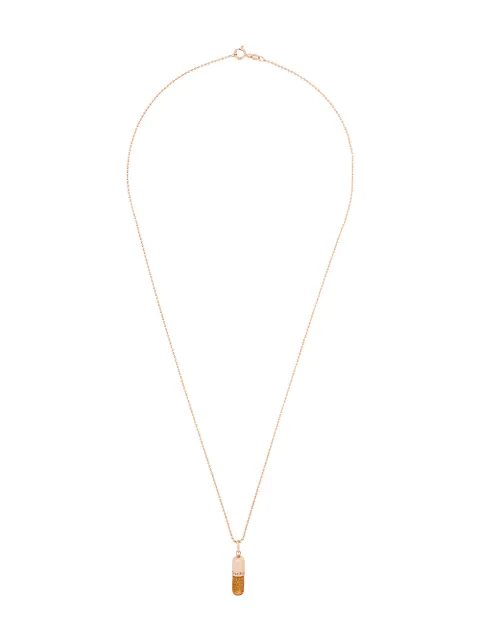 True Rocks Glitter Pill pendant necklace Metallic ROSEGOLDBRONZEGLITTERPILLPENDANT