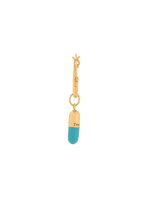 True Rocks pill hoop earring Blue TURQUOISEGOLDPILLHOOPEARRING