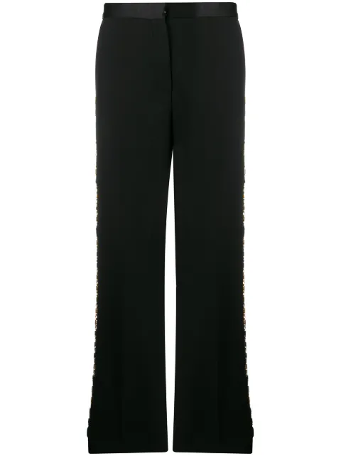 Versace Greca-chain tailored trousers Black A84440A212457