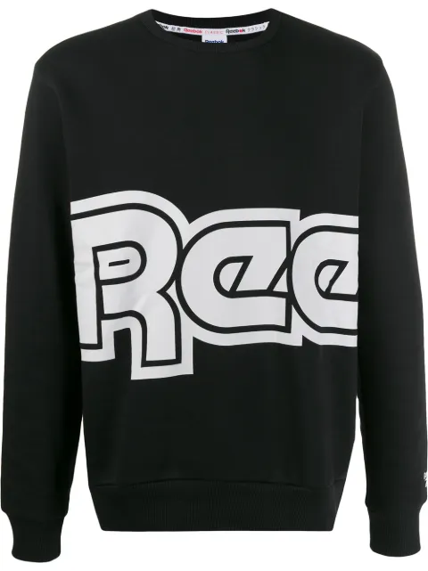 Reebok retro logo print sweatshirt Black EA3597