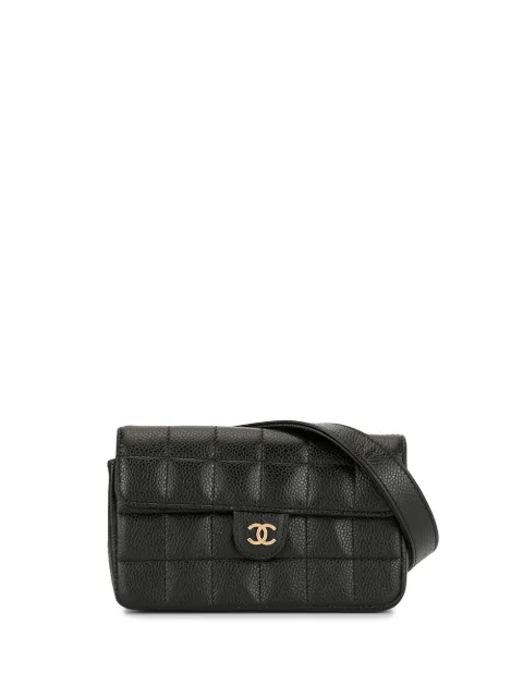 CHANEL Pre-Owned Choco Bar waist bum bag Black 9898933