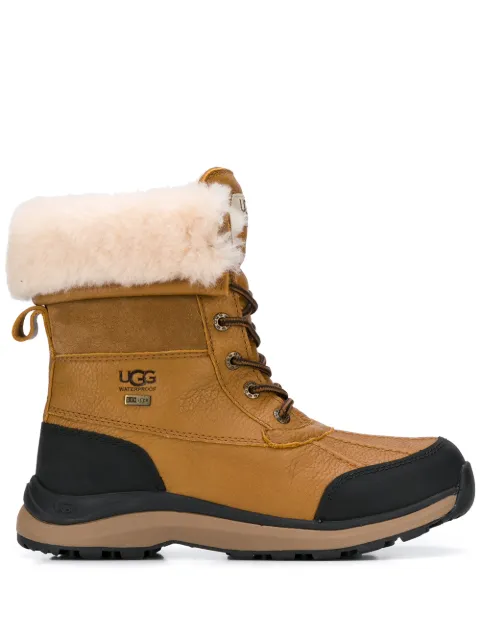 UGG shearling lined lace-up boots Brown 10951410