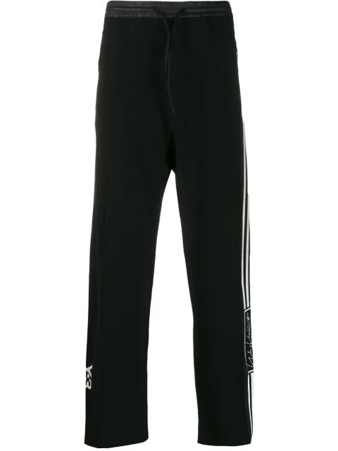 Y-3 straight leg track trousers Black FJ0373