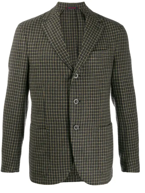The Gigi single-breasted checked blazer Green ART329L604