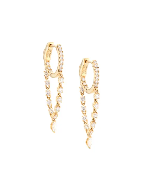 Anita Ko 18kt yellow gold Sienna diamond huggies Gold AKSIEH
