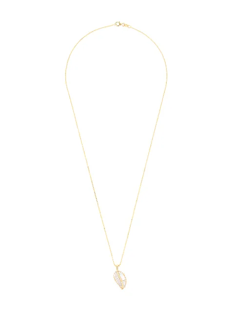 Anita Ko 18kt yellow gold Palm Leaf diamond pendant necklace Gold AKPLN