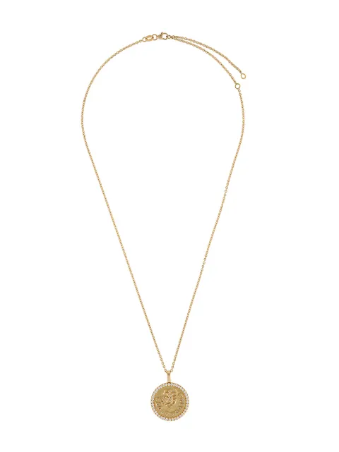 Anita Ko 18kt rose gold Sagittarius zodiac diamond coin necklace Gold AKZCSAG