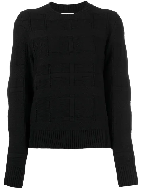 Barrie tartan pattern jumper Black C117313