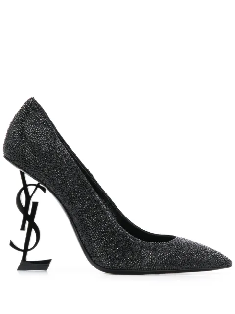 Saint Laurent Opyum glitter pumps Black 578947C20VV