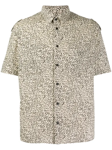 Saint Laurent zebra print shirt Neutrals 604908Y1A74
