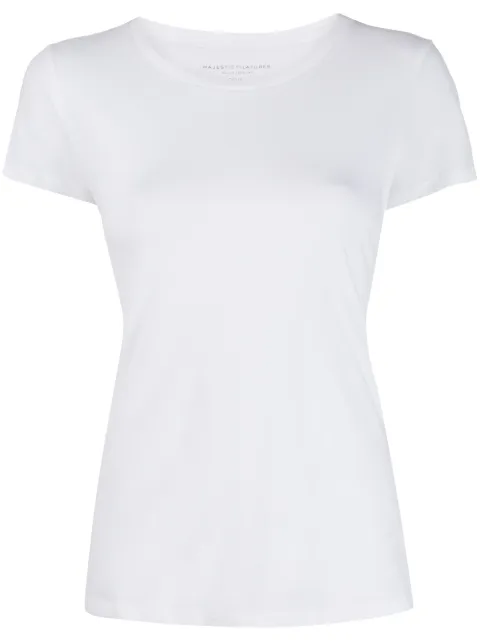 Majestic Filatures round neck slim-fit T-shirt White M007FTS018