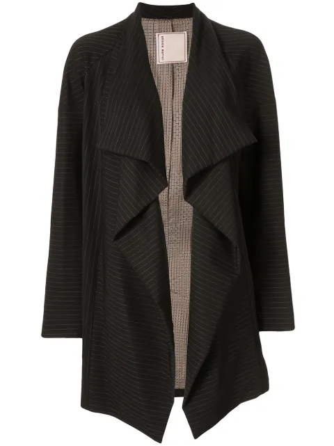 Antonio Marras side ruffle striped blazer Black LB6013D16W0