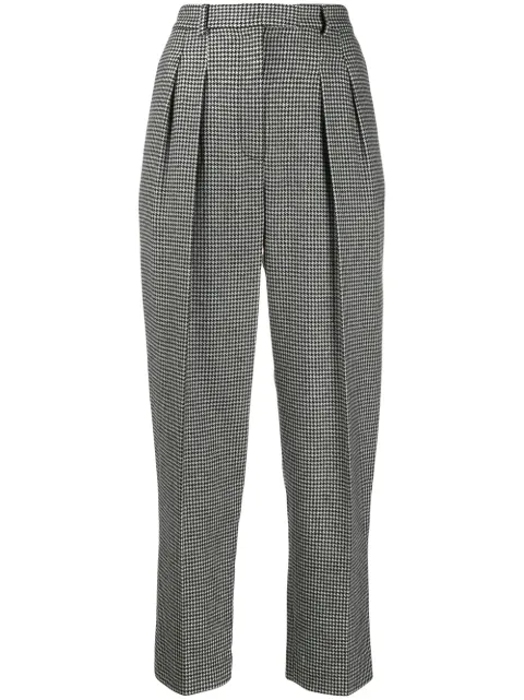 A.P.C. Cheryl houndstooth-print trousers Black WOAKKF08300
