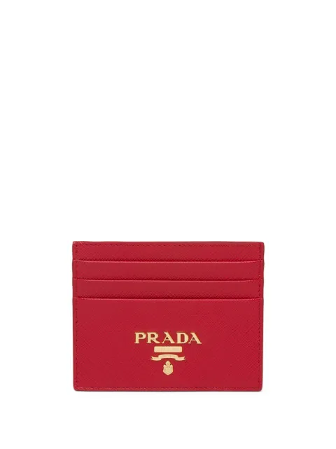 Prada compact front logo cardholder Red 1MC025QWA