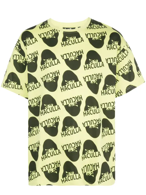 Haculla Watching You drop-shoulder T-shirt Green HA02BJT11