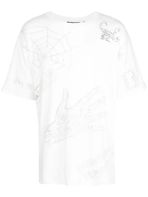 Haculla Mixed Mania oversized T-shirt White HA02BJK09