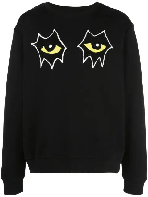 Haculla signature eyes sweatshirt Black HA02BJK08