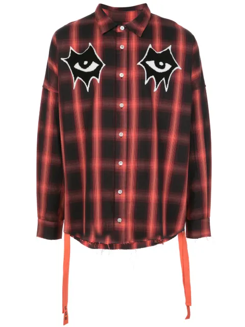 Haculla Signature Eyes woven shirt Red HA02BJW02
