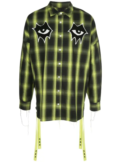Haculla Signature Eyes checked shirt Green HA02BJW01