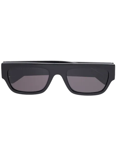Stella McCartney Eyewear rhinestone logo rectangular-frame sunglasses Black SC0210S