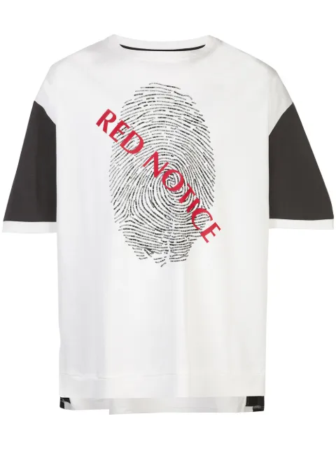 Mostly Heard Rarely Seen short sleeve Red Notice print T-shirt White MH02BJK04