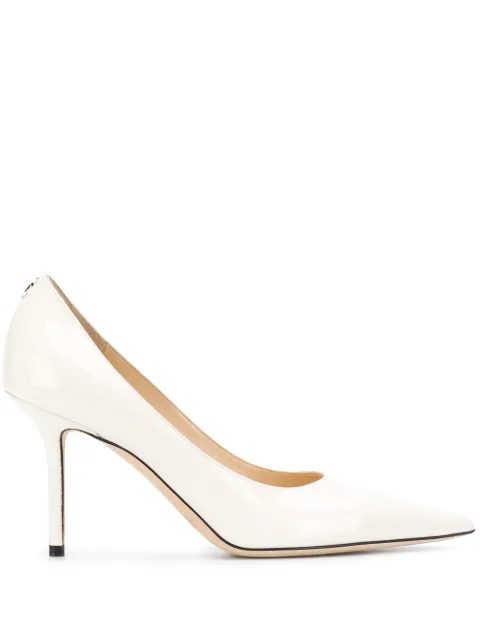 Jimmy Choo 85mm Love patent leather pumps White LOVE85PWJLATTE