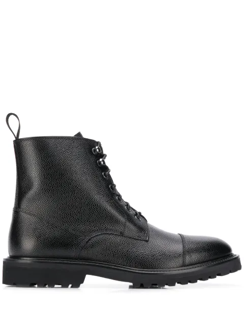 Scarosso Jackie grain ankle boots Black POSC00000067