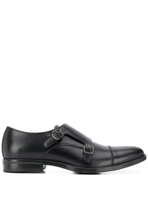 Scarosso monk strap shoes Black FRANCESCOMONKBLACALF