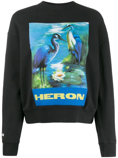 Heron Preston graphic print sweatshirt Black HWBA003E198080220488