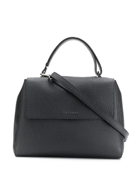 Orciani Sveva pebbled-leather tote bag Black BT2006SOF097