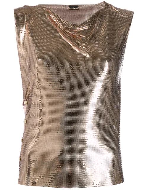 Rabanne embellished tank top Gold 19EITO023MH0062