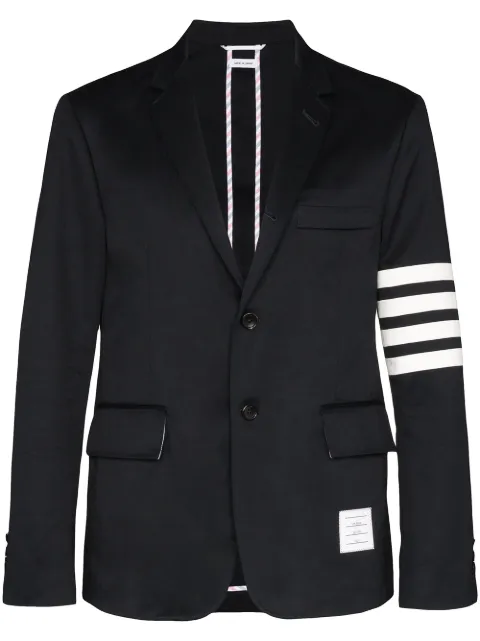 Thom Browne unconstructed 4-Bar single-breasted blazer Blue MJU490A03788