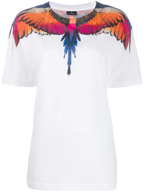 COUNTY OF MILAN Wings print relaxed fit T-shirt White CWAA036E190471180188