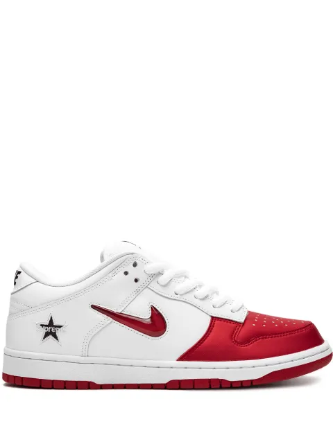 Nike x Supreme SB Dunk Low "Jewel Swoosh Red/White" sneakers Red CK3480