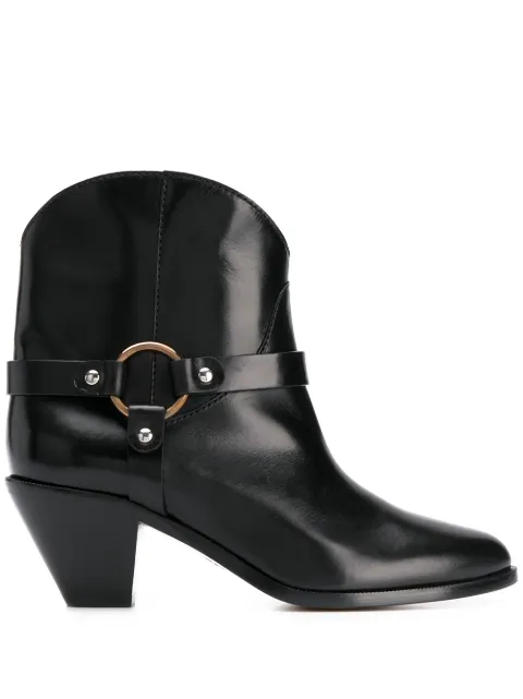 Francesco Russo strap-embellished ankle boots Black R1B583215