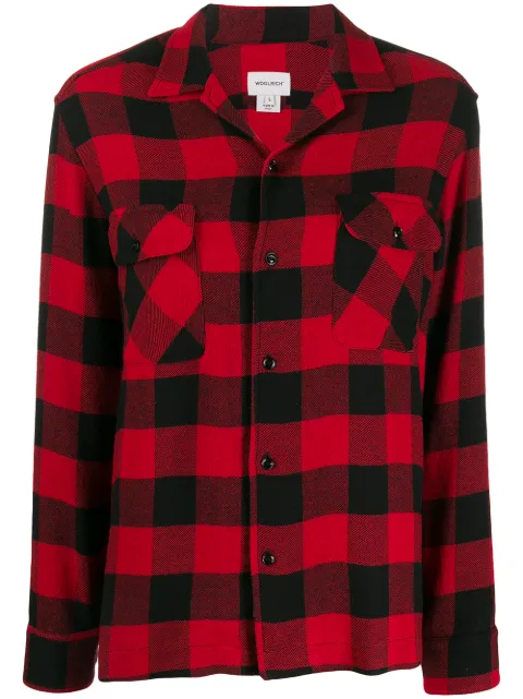 Woolrich check long-sleeve shirt Red WWCAM0697UT1905