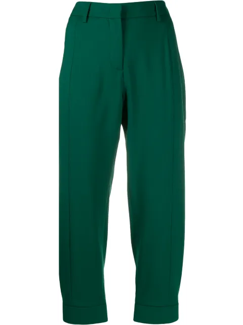 Alberto Biani cropped trousers Green CC893WO0241