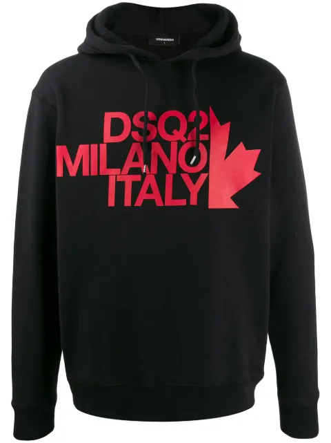 DSQUARED2 logo print hoodie Black S71GU0318S25030