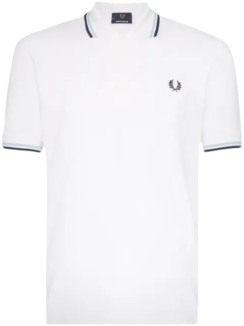 Fred Perry striped trim polo shirt White M12300