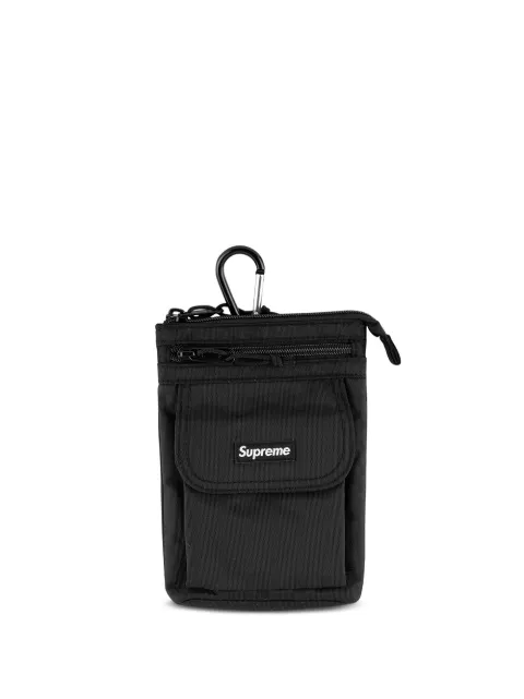 Supreme logo patch shoulder bag Black SU7625