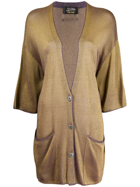 Jean Paul Gaultier Pre-Owned 1985 changeant knitted cardigan Yellow JPGV008B