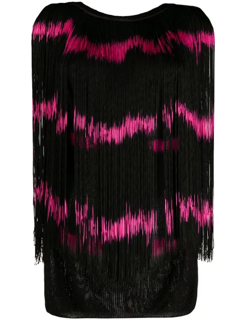 Jean Paul Gaultier Pre-Owned 1985 frayed striped vest Black JPGV009B