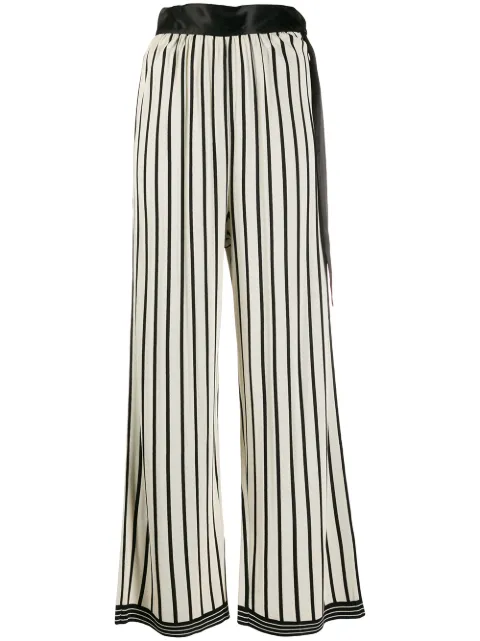 Jean Paul Gaultier Pre-Owned 1988 striped palazzo trousers Black JPGV030B