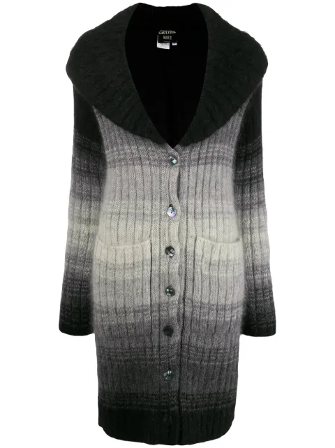 Jean Paul Gaultier Pre-Owned 2000s degradé knitted cardigan Black JPG1749A