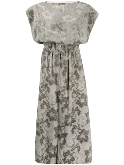 Comme Des Garçons Pre-Owned 1996 floral jacquard dress Grey CDG1162