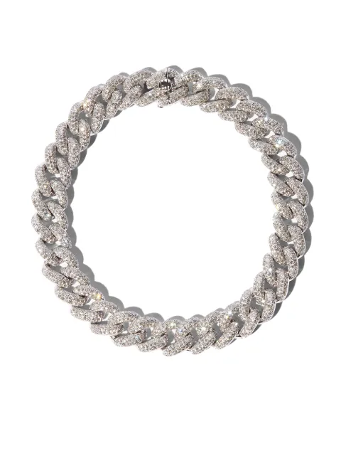 SHAY 18K white gold 8 inch pavé diamond bracelet Silver SB4WG18