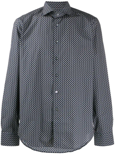 Dell'oglio floral print shirt Blue BAC46S7UI40107HG1