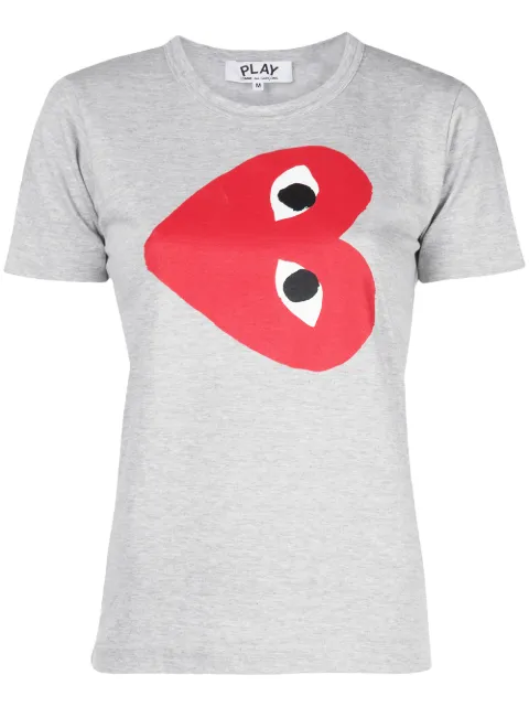 Comme Des Garçons Play contrast logo T-shirt Grey P1T263